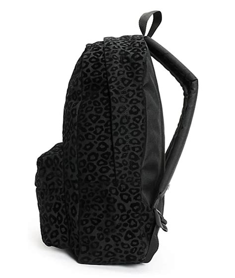 black cheetah print backpack